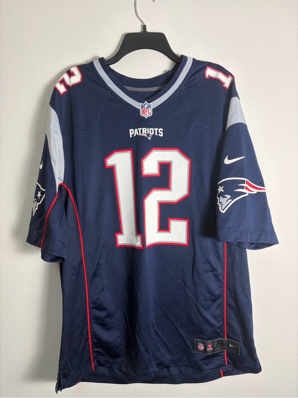 Nike New England Patriots Tom Brady #12 NFL Football Jersey XL Navy Blue